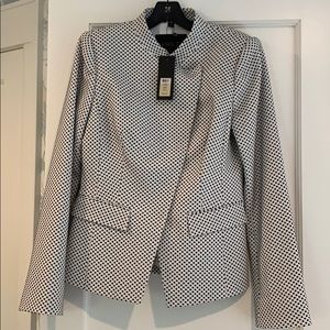 NWT Rachel Zoe Black and White Blazer Size 8